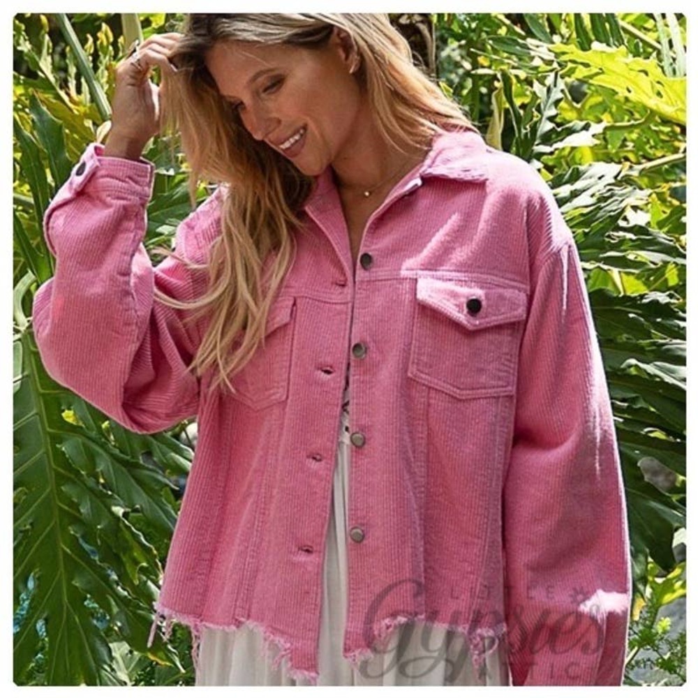 POL PLUS Basic Vintage PINK Corduroy Jacket - Picture 11 of 11